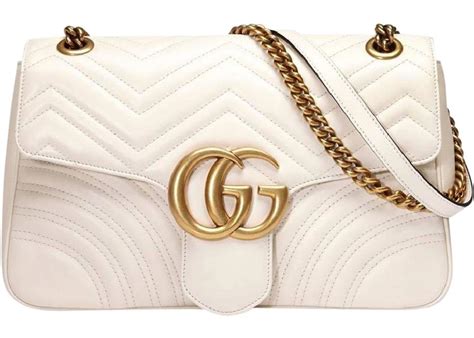 gucci purse white and gold|gucci white vintage bag.